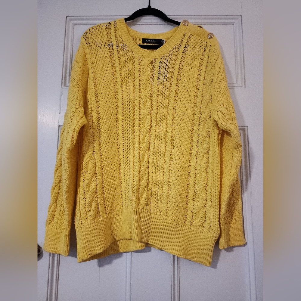 Ralph Lauren Yellow Cotton Sweater